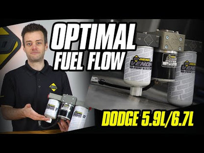 VENOM FUEL LIFT PUMP C/W FILTER & SEPARATOR DODGE 5.9L CUMMINS 1998.5-2002